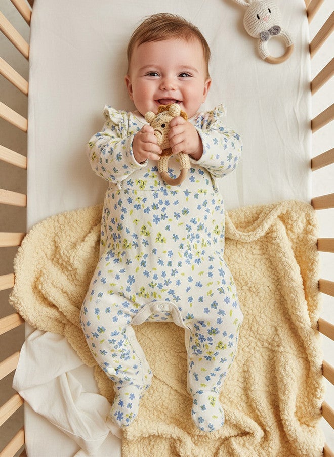 BONTOTS Infants Girls Printed Cotton Sleepsuits - Image 1